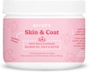 Bocce's Pekárska koža & Coat Supplement for Dogs, Daily Chews Made in The USA with Vitamin E & Essential Mastné kyseliny, podporuje zdravú kožu & Coat, Salmon, 60 ct, Red (DG-SP-SKIN60)