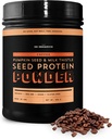 Sun Bay Organics Pumpkin and Milk Thitle Seed Vegan Protein Powder - 1lb Canister - Káva Plant Based Protein Powder Shake Mix - 13g Bielkovina Blend - sója, Mliečne výrobky, cukor, a lepok bez