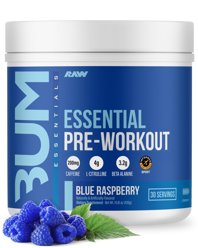 RAW Nutrition - Essential Pre - Chris Bumstead Pre Cvičenie Formula, Sports Nutrition Powders Pre-Workout Powders 