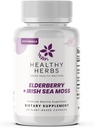 Zdravé byliny Wildcrafted Elderberry Sea Moss Capsules 