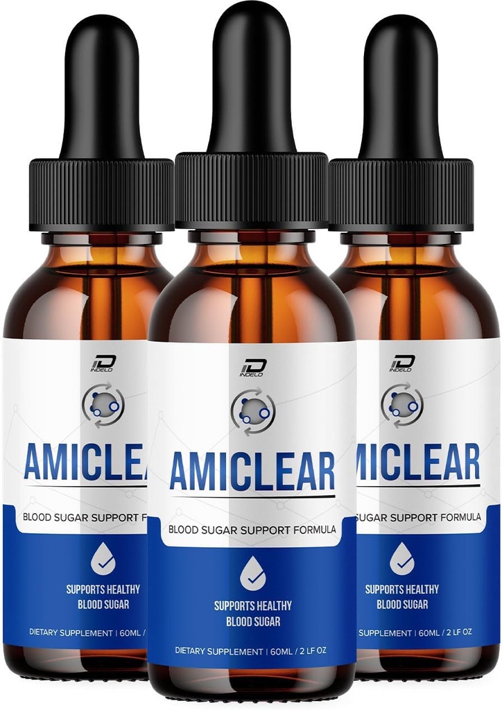 Amiclear Drops Healthy Formula - Dietary Supplement Drops - Extra sila Amiclear Liquid Drops, Hroznové semeno, Amiclear Drops Recenzia (3 Balenie - 180 ML)
