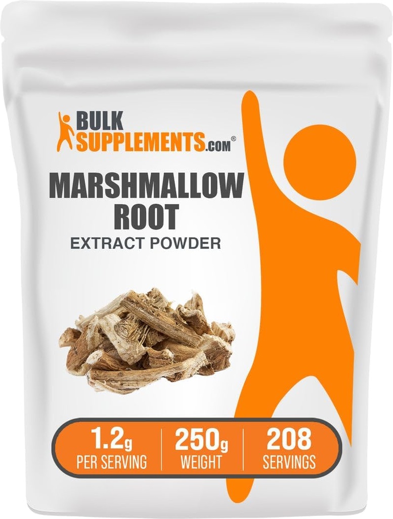 BulkSupplementments.com Marshmallow Root Extract Powder - Marshmallow Root Supplement, Bylinné doplnky - bezlepok, 1,2g za službu, 250g (8,8 oz) (Pack of 1)