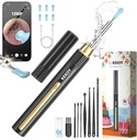 Kekoy Ear Cleaner s fotoaparátom na Vianoce, 1296P HD Ear Wax nástroj na odstránenie ucha Camera, WiFi Otoscope s svetlom na čistenie ucha, Ear Endoscope pre iOS a Android, s 8 ks Ušná súprava (Gold)