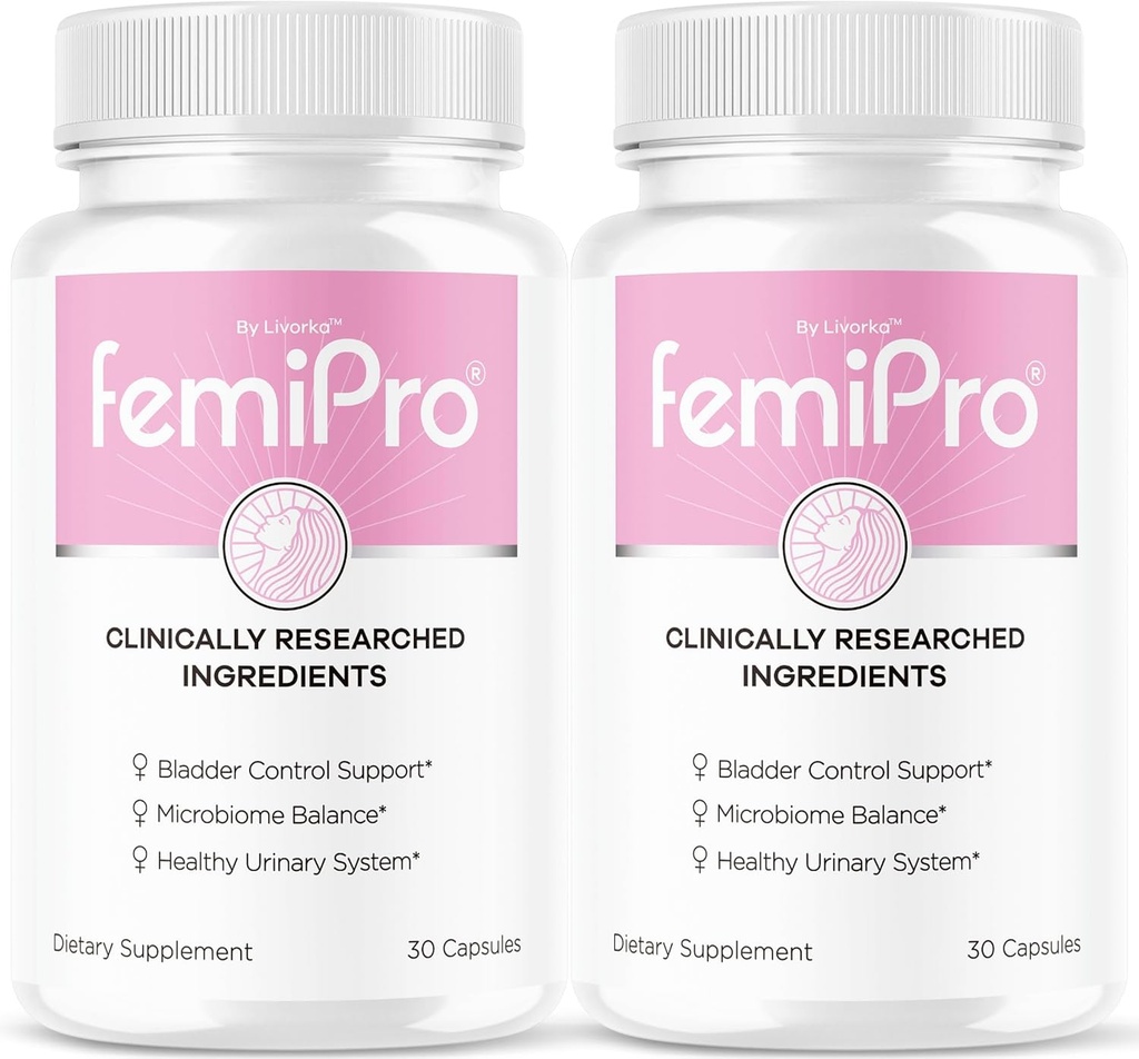 (2 balenie) FemiPro Bladder Control Pills - Pôvodné FemiPro kapsule, Femi Pro Bladder Control Suplement, Probitic FemiPro Pilulky pre celkové zdravie a wellness Recenzie, 60 Kapsule 2 mesiace