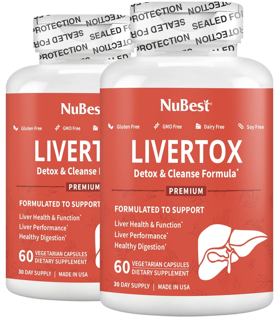 PečeňTox - Advanced Pečeň Detox & Cleanse Formula - Bylinné Pečeň podpora s mliekom bodliak, Turmerica, Artičoky, Púpava, Repa & Zinok pomáha Funkcia pečene & Trávenie 