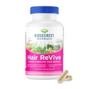 RidgeCrest bylinné reVive vlasy, nutričné vlasy doplnok s vitamínom C, biotín (6000mcg), zinok, a meď, Vlasy Vitamíny pre ženy na podporu zdravé vlasy, koža, a nechty (120 Caps, 30 Servings)