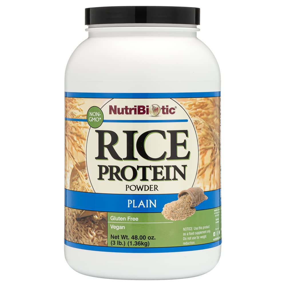 NutriBiotic Plain Ryce Protein, 3 Lb (1,36kg)