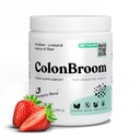ColonBroom Psyllium Husk Powder (Jahoda) - Colon očistiť pre Bloating Relief & Gut Health - Colon Broom Powder Drink - Vegan, Gluten Free, Non-GMO Fiber Powder Supplement, 50 Služieb