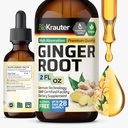 BIO KRAUTER Zázvorový extrakt - prírodné zázvorové doplnky pre celkový wellness - alkohol a cukor bez - Vegan kvapky 2 Fl.Oz.