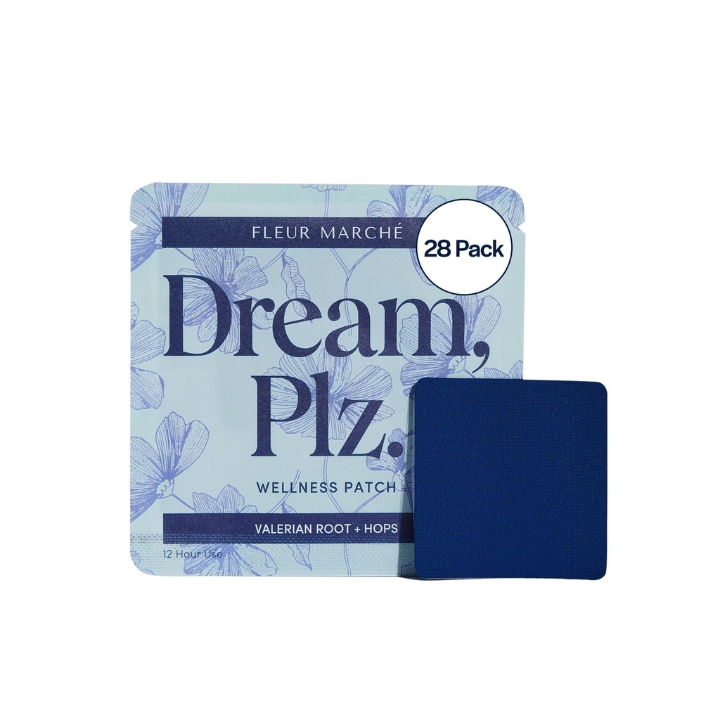 Fleur Marche Dream, Plz Botanical Sleep Patch - Lepšie ZZZ je s Valeriánom Root, L-Theanine, Lavender Oil & Hops - Prírodný sedative - Highly Biodostupný - 28 Patches