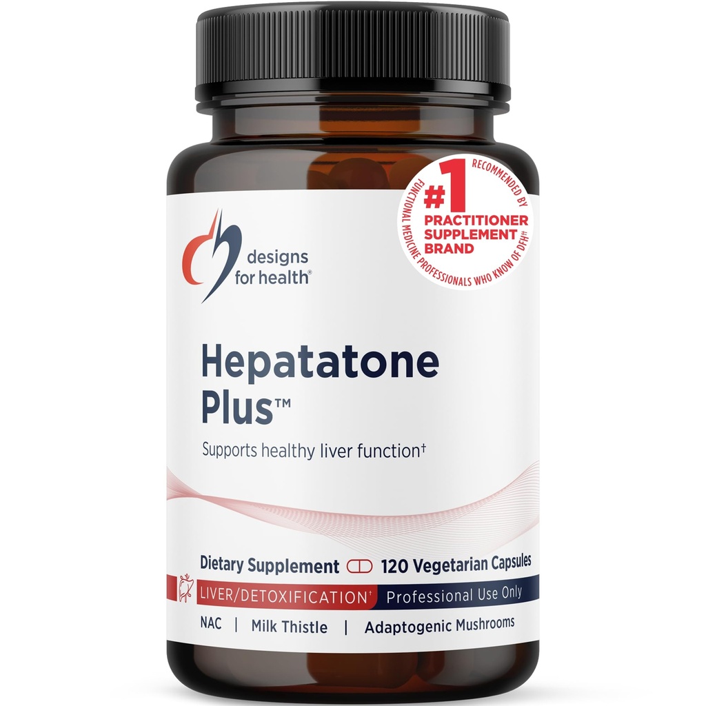 Dizajny pre Zdravie Kapsule na podporu pečene - Hepatatone Plus s mliečnym perom, NAC, Schisandra - Muštové extrakty na čistenie + Imunitná podpora - Pečeň Detox Supplement pre mužov + Ženy (120 kapsúl)