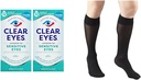 Clear Eyes Citlivé očné kvapky 2 Balenie & Truformný kompresné pančuchy Dámske kolená High 20 Denier Black Medium