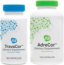 NeuroScience Mood + Adrenal Support Set - AdreCor + TravaCor (2 produkty, 180 kapsúl, 60 kapsúl)