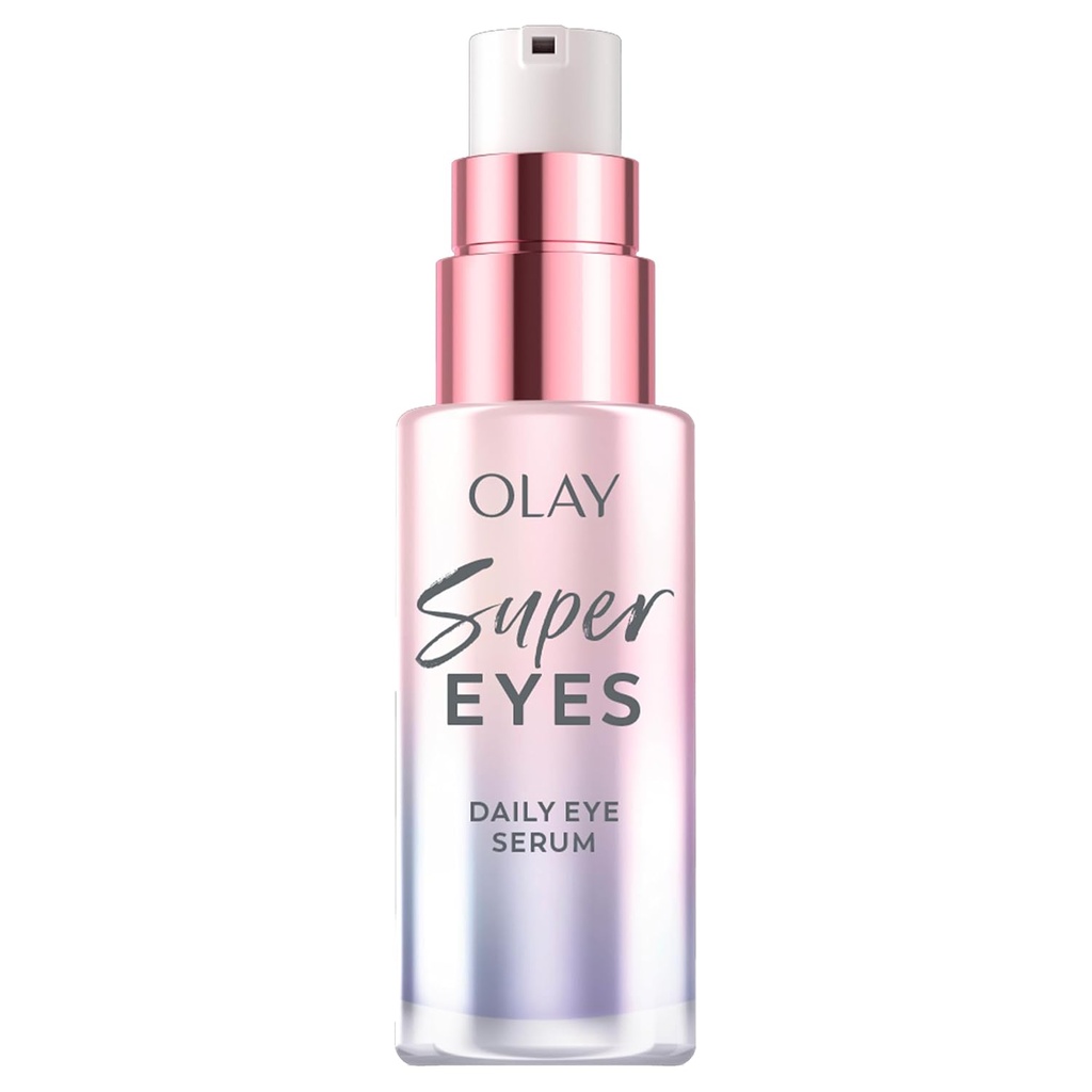 Olay Super Eye Serum - Vitamín C, kofeín, Niacínamid, Amino Peptide, Aloe Vera - Brightens Tmavé kruhy, Anti-Vrásky, Anti-Aging, Brightening, Smooths Fine Lines, Firming, Hydrating, 0.45 Oz