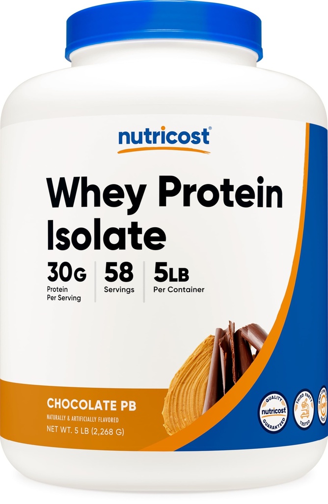 Nutricost Srvátkový proteín Izolát (Chocolate Arašidové maslo, 5 libier) Proteín Prášok