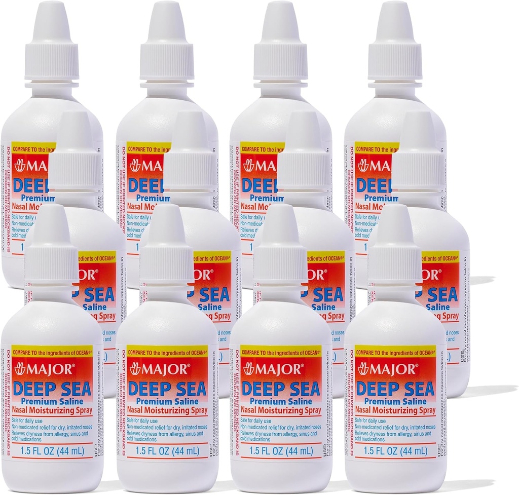 Hlboké more Saline nosový sprej Generic pre Ocean nosal Hydratačný sprej 1,5 oz na fľašu balenie 12 fliaš