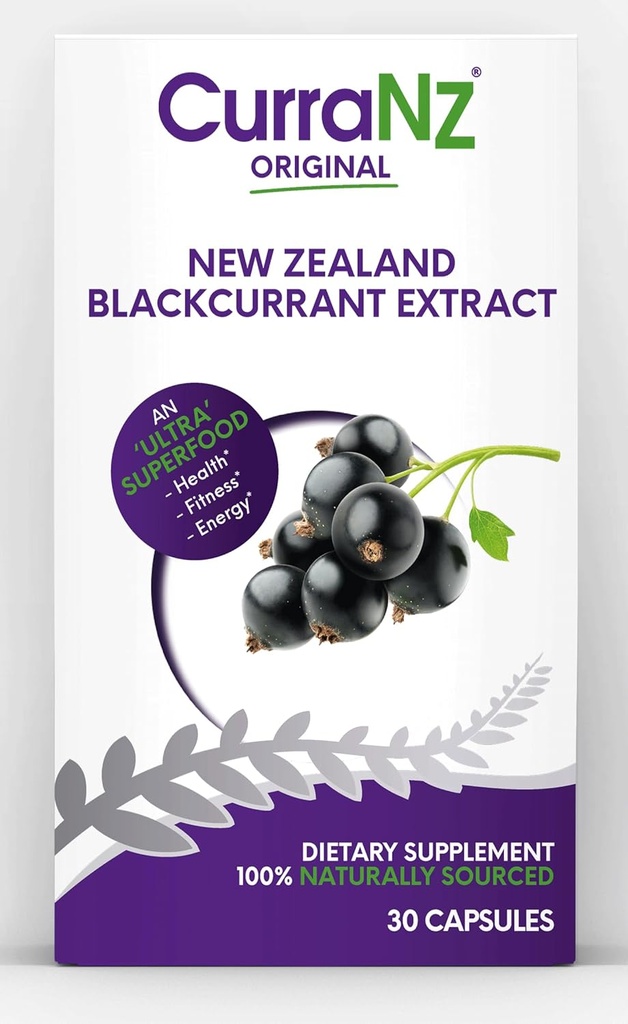 CURRANZ Nový Zéland Blackcurrant Extract Sports Nutrition Capsules 
