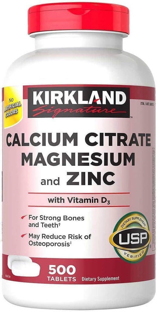 Kirkland Signature Calcium Citrate 500mg (500 tabliet)