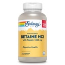 Solaray High Potency Betaine HCL s Pepsin - Kyselina chlorovodíková doplnok pre trávivé zdravie - s Betaine hydrochlorid a tráviace enzýmy - Gut Health Support - 60-dňová záruka, 275 VegCaps