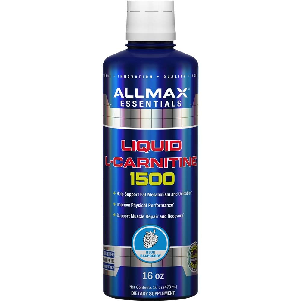 ALMMAX Nutrition Liquid L-karnitín 1500, Blue Malina, 16 oz (473 ml)
