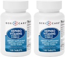 GeriCare Nephro Vitamín C & B Complex Tablety, 100 Gróf denne Zdravie obličiek a energetická podpora, Posilnenie imunitného systému, Antioxidant Ochrana a metabolická podpora (Stock of 2)