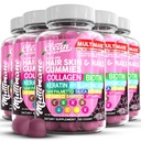 Multimane Kolagén Gummy s biotínom keratín Hyalurónová kyselina Bambusový vitamín A C vitamín D vitamín E Folátová píla Palmetto Silica B3 vitamíny vlasy Koža a nechty Gumies podľa čistej Nutry