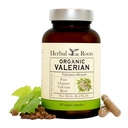 Bylinné korene Pure Organic Valerian Root Kapsule - 900 mg - Non-Habit Tvorba bez melatonínu, non-GMO - 60 Gróf Vegan Kapsule, Bylinné doplnky