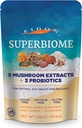 Eidon SuperBiome, Mushrom Probiotiká Powder Blend, Gut Balance, Microbiome Health Supplement with Organic Reishi, Chaga, Lion's Mane, Cordyceps, Turkey Tail, Shitake, Maitake, Phelinus, 30 Servings