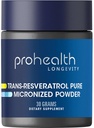 ProHealth longevity Micronized Trans Resveratrol Powder 30 Grams - 98% Pure Pharmaceutical Grade, 1000 mg per Scoop, Superior Absorbcia a biologická dostupnosť