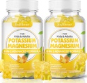 softbear Draslík Gumies pre dospelých, bezcukrový horčík doplnok s vitamínom B6 CoQ10 pre svalové krevety Vegánska ananásová príchuť 120 Gumies