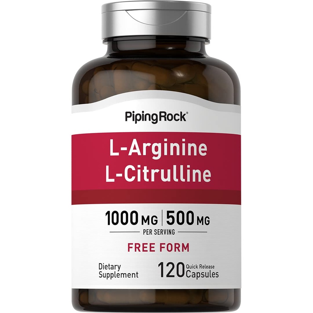 Piping Rock L-Arginín L-Citrulín Dodatok 1500 mg 