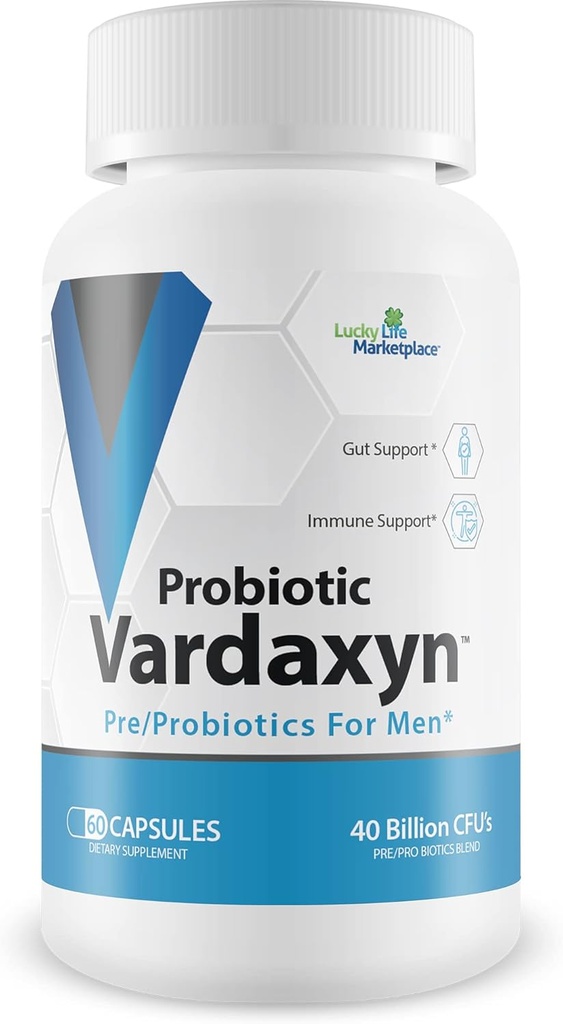 Probiotické Vardaxyn - Naše najlepšie Premium mužská formula - Pre/Probiotiká pre mužov - Mužské probiotické Formula na podporu mužského zdravia - Gut Health - Mood - Tráviace zdravie - Immuneal Health