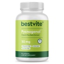 BESTVITE Pycnogenol 50 mg (60 kapsúl) - Francúzska námorná Pine Bark Extract - Žiadne stearáty - Gluten Free - Non GMO