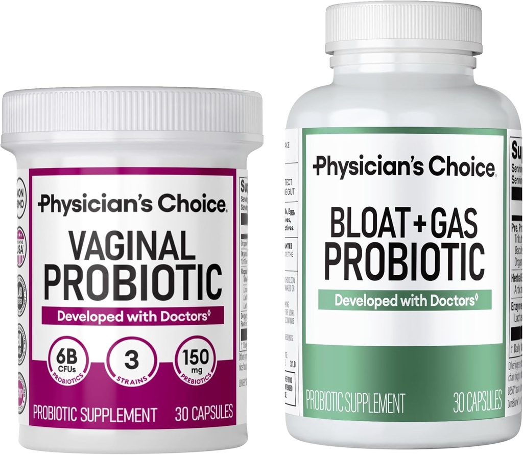 SVOICE lekára Vaginálna Wellness Probiotic 30ct + Bloat & Gas Probiotic 30ct - Mesačná úľava Combo pre ženy