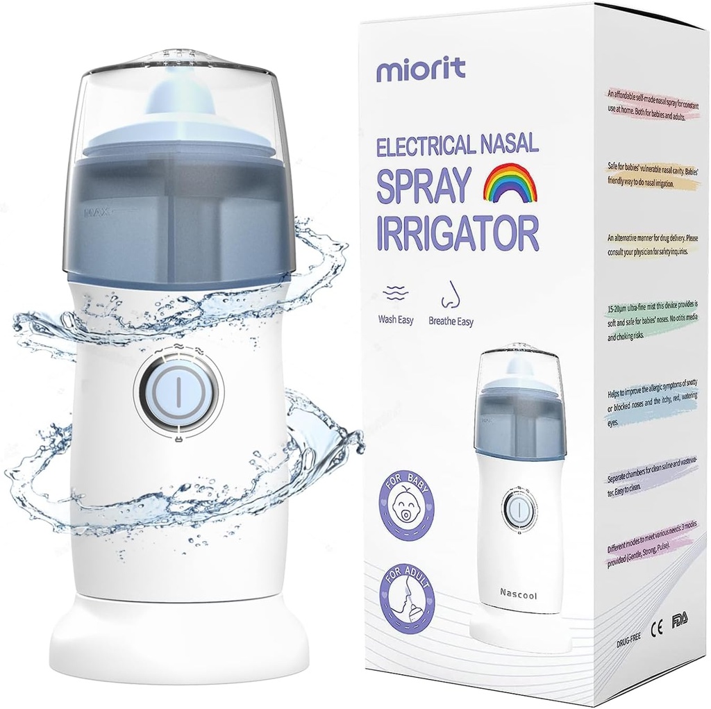 Zavlažovač nosa s jemným sprejom - Ultra Fine Mist - Zavlažovanie pre Sinus Relief - Čistič nosa Aspirátor systém - vodeodolný