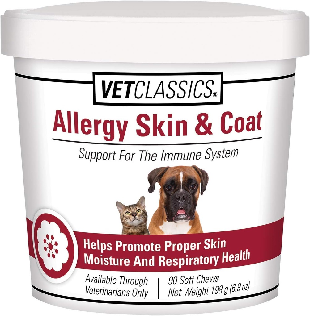 Vet Classics Alergy Skin & Coat Support Pet Supplement for Psi & Mačky 