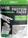 VADE Nutrition Dissolvable Protein Packs - 100% Srvátka Izolačný Proteín Prášok Vanilkový Milkshake - Nízky Carb, Nízky kalórií, bez laktózy, bez cukru, bez tuku, bezlepkové - 30 paketov na cestu