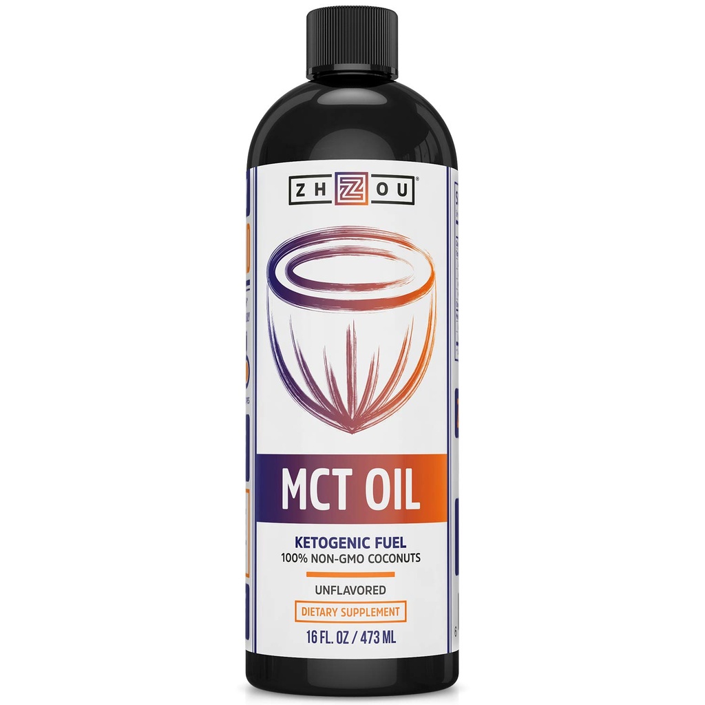 ZHOU MCT olej : 52862: olej, nechutný (Btl-Plastický) 16oz