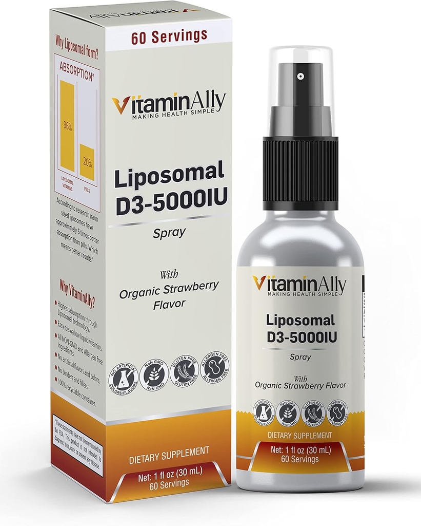 Lipozomálne tekuté vitamín D-3-5000IU Spray 2 Mesiac Zásobovanie 