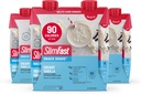 SlimFast Snack Shake, 90 Kalórie Fiber Shake, Pripravený na pitie, Protein Drink, Krémová Vanilla, 12 Počet