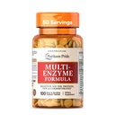 Puritánska pýcha Multi-Enzyme Formula, Tráviaca pomôcka pre proteíny, tuky, a karbohydráty, Diétne doplnky pre zažívacie a zdravé Gut Podpora, 50 Day Supply, 100 Ľahko prehltnúť obalené tablety