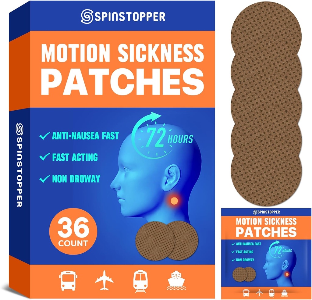 Pohybové choroby Patches (36 gróf), Morská choroba Patche, Pohybové choroby Patches pre Cruise, Vlaky, Autobusy, a lietadlá, Pohyb Choroba Patch pre Vertigo Relief & Pohyb Choroba Relief