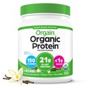 Orgain Organic Vegan Protein Powder, Vanilla Bean - 21g Plant Based Protein, 4g Prebiotic Fiber, žiadne zložky laktózy, žiadny pridaný cukor, non-GMO, Pre Shakes & Smoothies, 1.02 lb (Backaging May Vary)