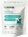 K9 Power Go Dog Hydratácia a výkon nápoj Mix 1 lb - Aktívny pes doplnok pre svalovú funkciu, vytrvalosť, zotavenie, s podporou elektrolytov
