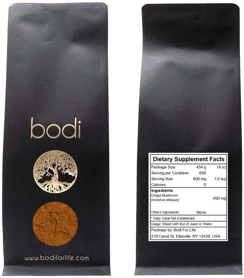 Bodi : Chaga Mushrom Fine Powder 