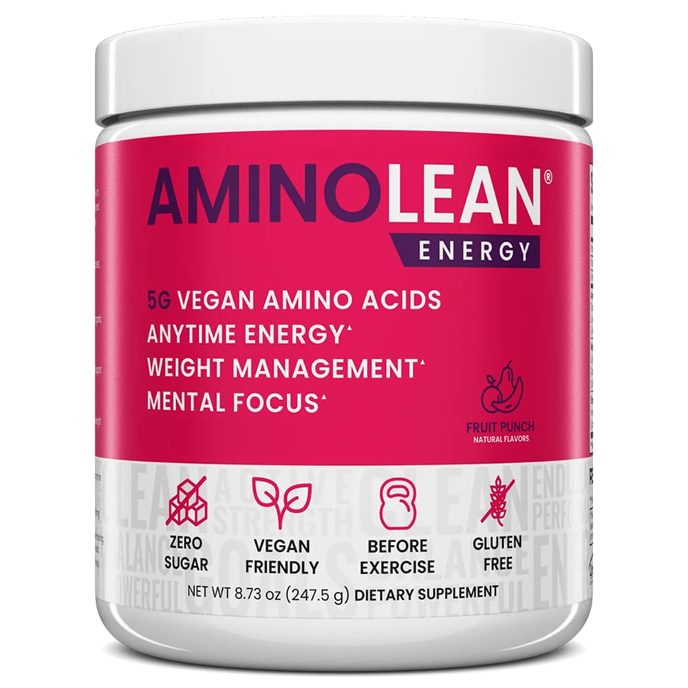 RSP NUTRITION AminoLean Pre Cvičenie prášok, Amino Energy & Weight Management s Vegan BCAA Amino Acids, Natural Caffeine, Preworkout Boost pre mužov a ženy, 30 Serv