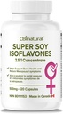Soy Isoflavones 2.5:1 Extract 500mg (1250 mg Ekvivalent), Supports Women wellness, 120 Vegan Capsules, 4-Month Supply, Non-GMO, Gluten Free