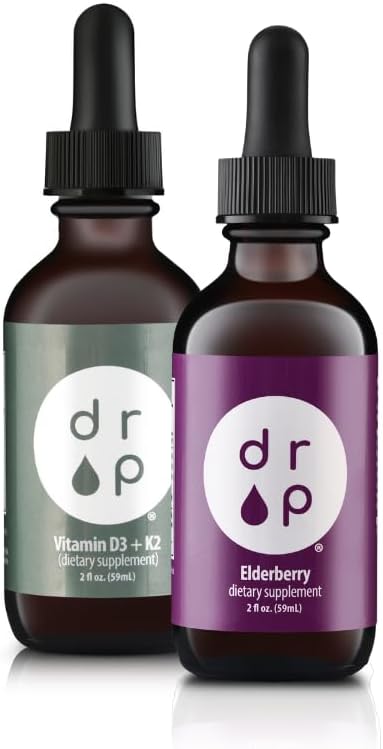 Drop Doplnky Tekuté bazové kvapky a vitamín D3+K2 kvapky Bundle
