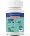WELMATE - Allergy Relief - Fexofenadine HCl 180 mg - 24 Hour Non-Drowsy Antihistamine - Sneezing - Runny Nose - Itchy Eyes, Nose & Throat - Allergy Relief Tablets - 100 Count