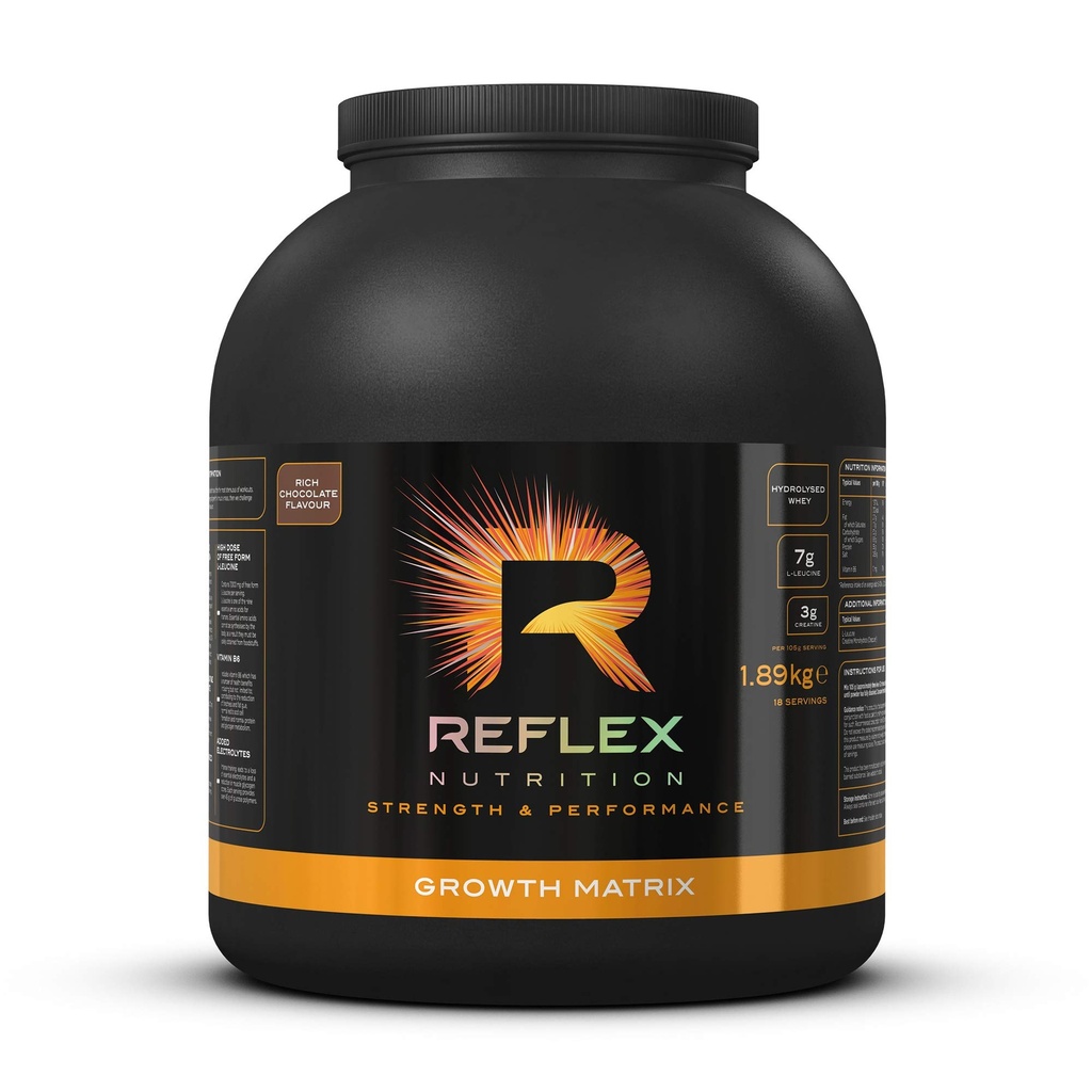 Reflex Nutrition Rastúce Matrix prášok bohaté čokoláda 1,89 Kg